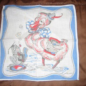 Adorable Vintage Children's Handkerchief